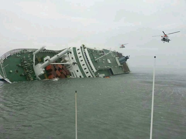 Barco hundido en Corea del Sur