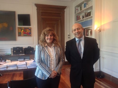 La consellera Joana Maria Camps con el ministro José Ignacio Wert