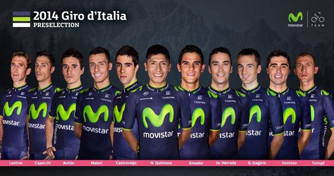 Preselección del Movistar para el Giro