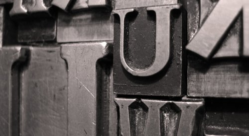 Tipos móviles de una imprenta 