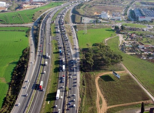 Carretera en Catalunya, colas