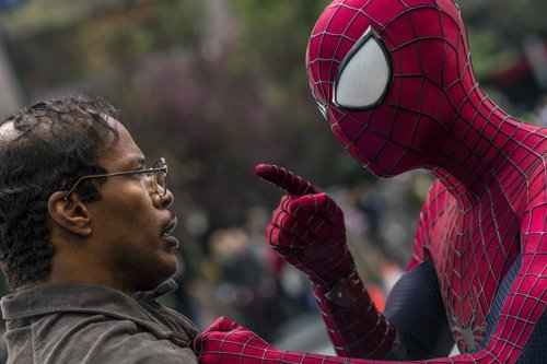 Jamie Foxx y Andrew Garfield en The Amazing Spider-Man