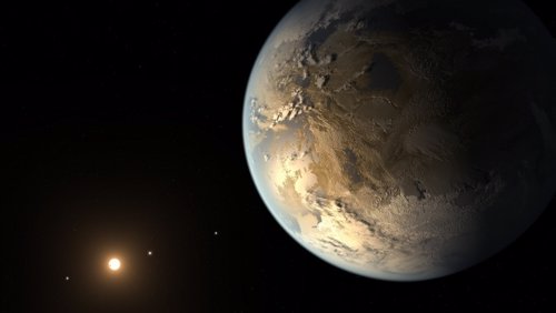 Recreación del planeta Kepler-186f