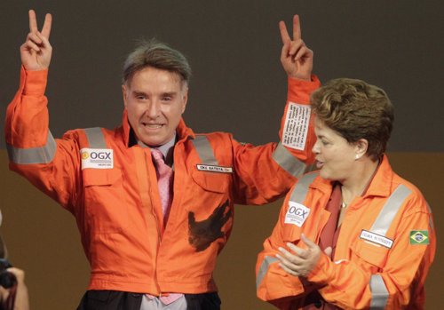 Eike Batista y ppresidenta de Brasil Filma Rousseff