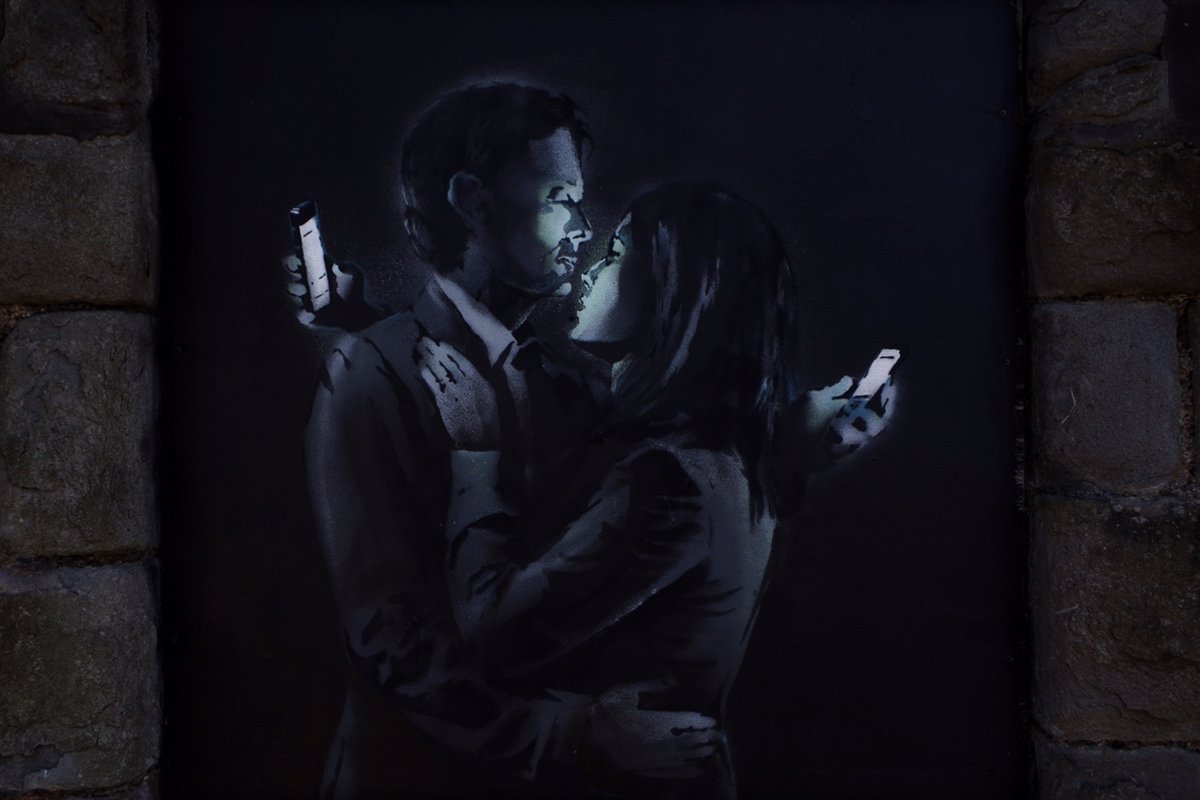 Banksy comparte su visión sobre la relación del amor y las nuevas ...