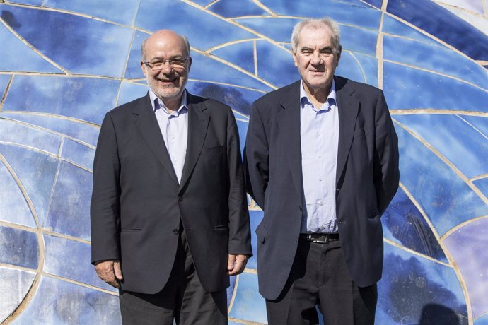Los candidatos de ERC a las europeas Josep Maria Terricabras y Ernest Maragall. 