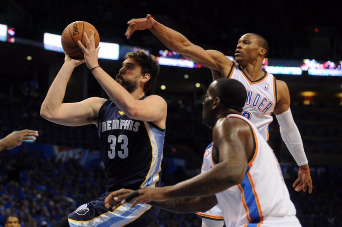 NBA: Playoffs Memphis Grizzlies Oklahoma City Thunder Marc Gasol