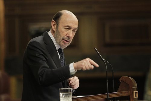 Alfredo Pérez Rubalcaba, secretario general del PSOE