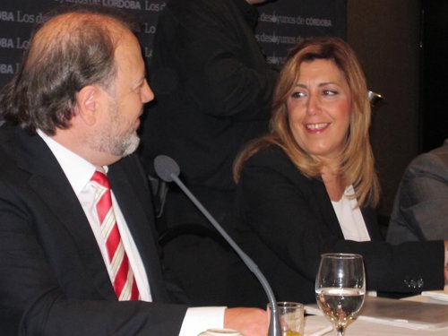 Susana Díaz junto al director del Diario Córdoba