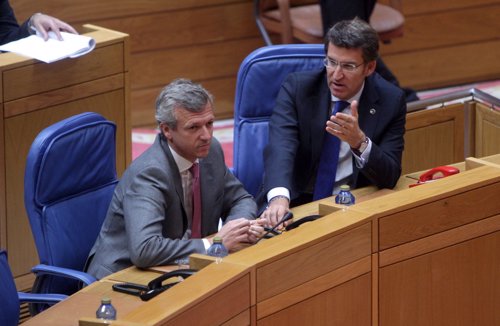 O presidente da Xunta no Parlamento.