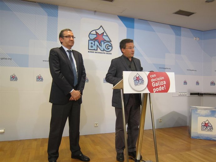 Xavier Vence, portavoz nacional del BNG, y Carlos Cruzado, presidente Gestha