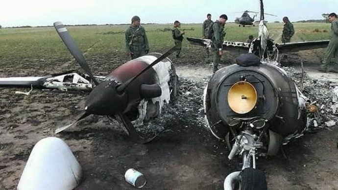 Avioneta derribada por la FANB en el estado de Apure