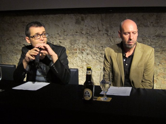 El director del Festival de Sitges, Àngel Sala, y el cienasta Jaume Balagueró