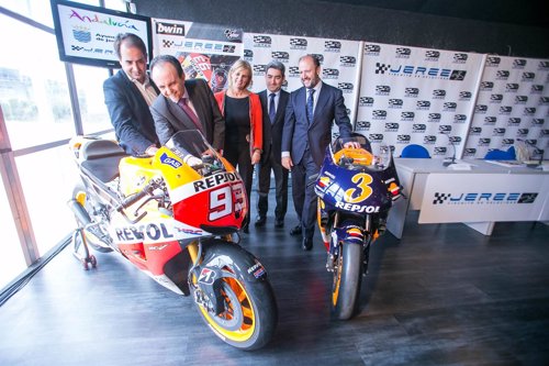 Acto de presentación del GP de España de Motociclismo, que se celebrará en Jerez