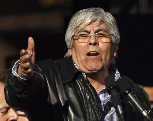 El líder sindical argentino, Hugo Moyano