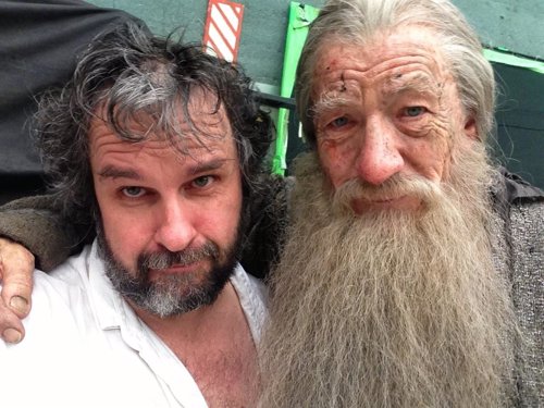 Peter Jackson y Sir Ian McKellen