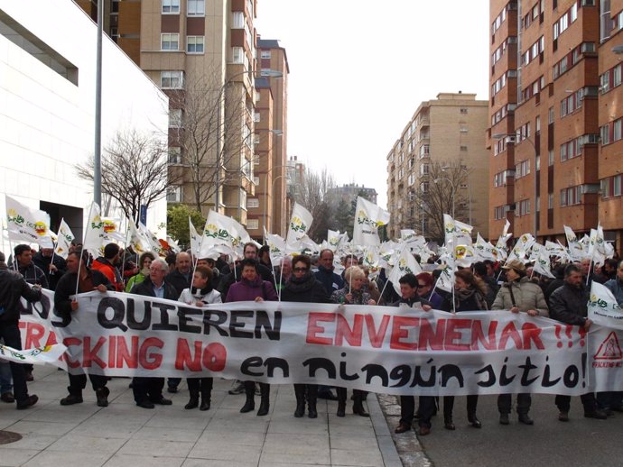 Manifestación celebrada en Valladolid el pasado mes de febrero. 