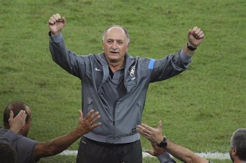El entrenador de la selección de fútbol de Brasil, Luiz Felipe Scolari