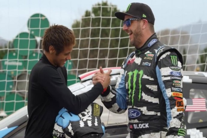 Neymar se enfrenta a la precisión de Ken Block