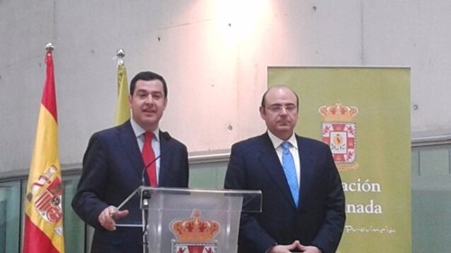Juan Manuel Moreno y Sebastián Pérez
