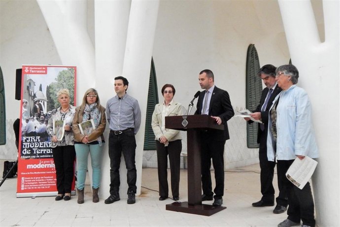 El alcalde de Terrassa, J.Ballart, en la presentación de la Feria Modernista