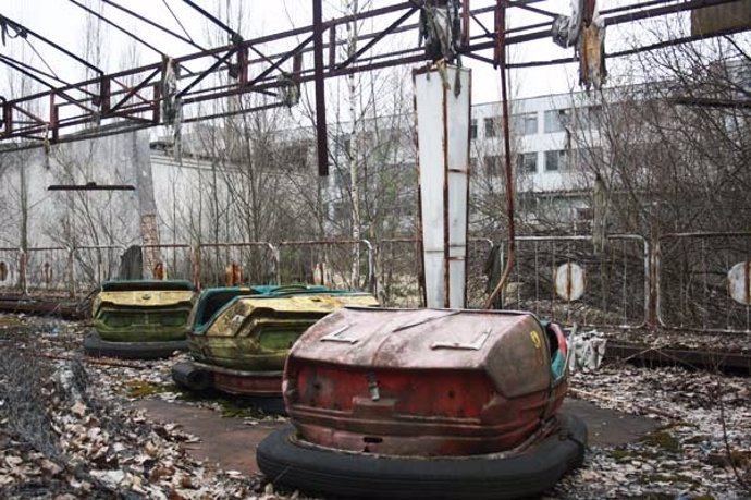 Priapat, la ciudad más cercana a la central de Chernóbil en 2011