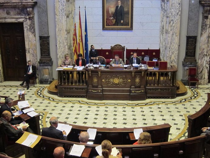 Pleno del Ayuntamiento de Valencia en un momento presidido por el vicealcalde