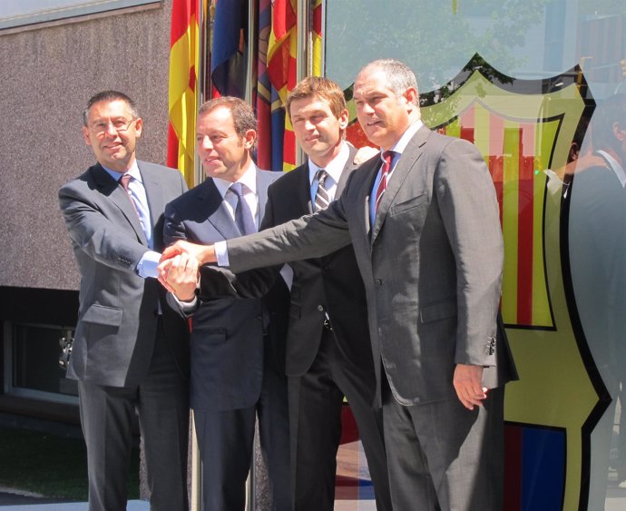 Andoni Zubizarreta Tito Vilanova Sandro Rosell 