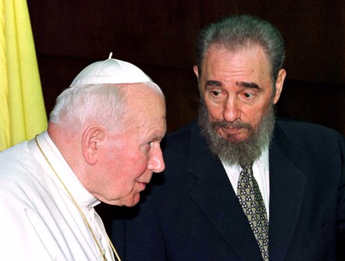 Juan Pablo II con Fidel Castro