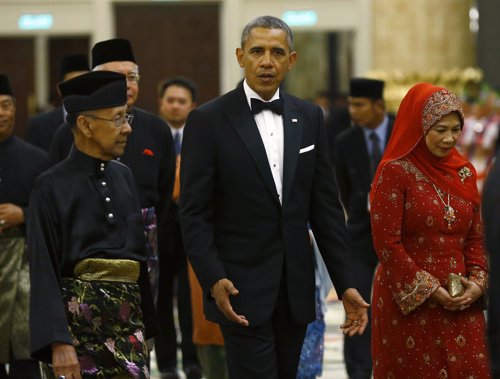 Obama en Malasia con  Abdul Halim