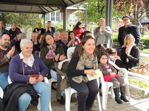 La candidata del BNG, Ana Miranda, este sábado en Sarria