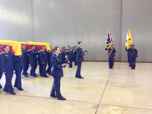 Funeral militar en la Base Aérea de Gando