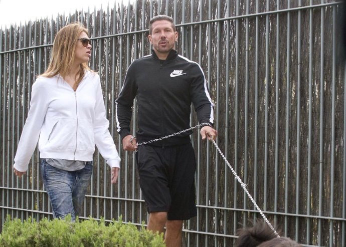 El cholo Simeone y Carla Pereira  enamorados