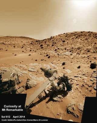 Curiosity brazo extendido