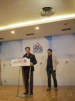 Xavier Vence, portavoz nacional del BNG, y Daniel Rodas
