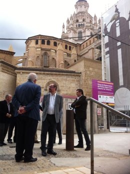 Javier Lambán en su visita este lunes a Tarazona