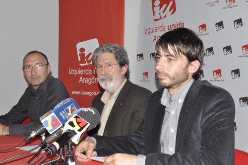 Paco Iturbe, Adolfo Barrena y Álvaro Sanz, de La izquierda plural. 