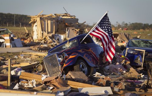 Tornado en Velonia, Arkansas (Estados Unidos)