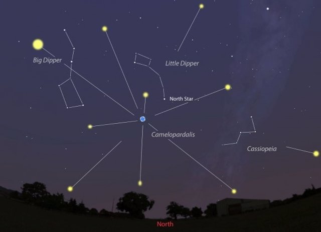 Mapa de lluvia de estrellas 209P/Linear