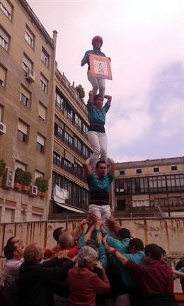 'Castellers' Por El 'Derecho A Decidir'