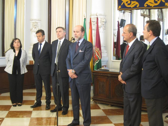 El secretario de Estado de Defensa, Pedro Argüelles, en Málaga