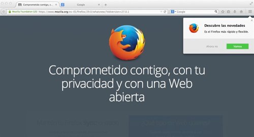 Firefox lanza su versión 29 con una interfaz renovada