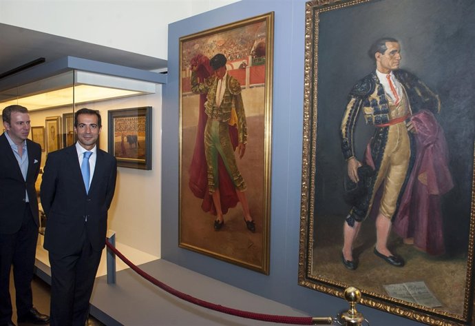 Salvador Victoria, en un momento de la exposición