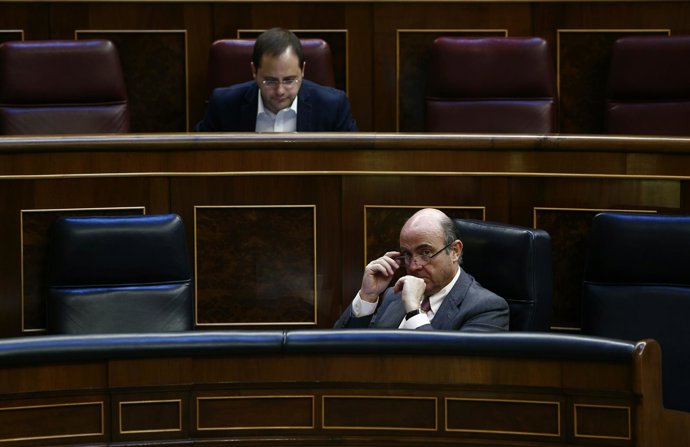 Luis de Guindos, en el Congreso
