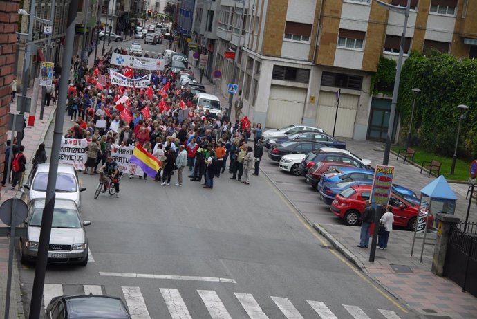 Manifestación en Mieres