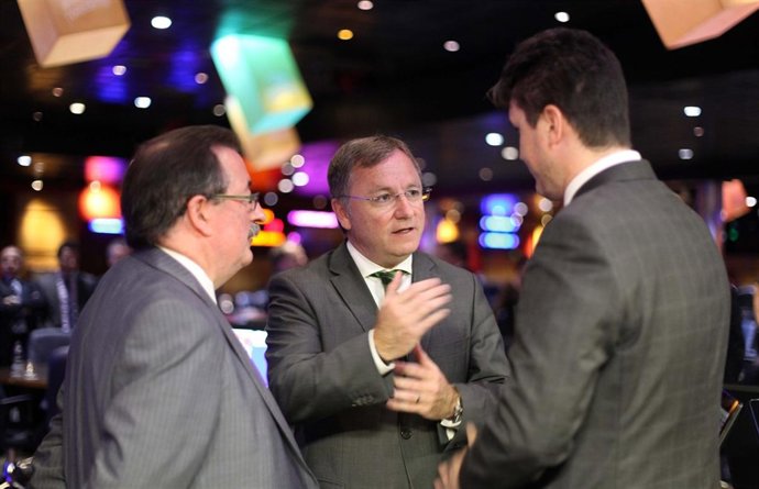 Moragues durante el acto sobre el bingo electrónico.