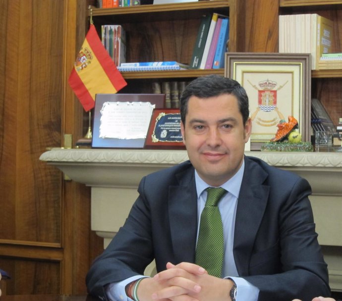 El presidente del PP-A, Juan Manuel Moreno Bonilla.