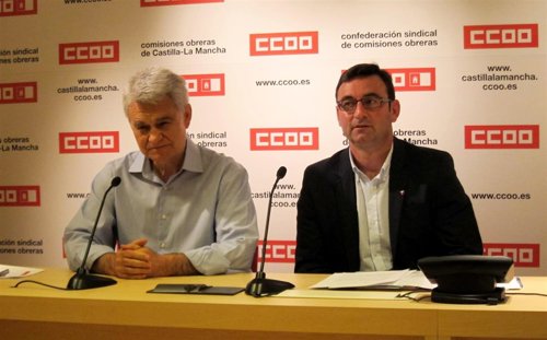 José Luis Gil, CCOO, y Daniel Martínez, IU