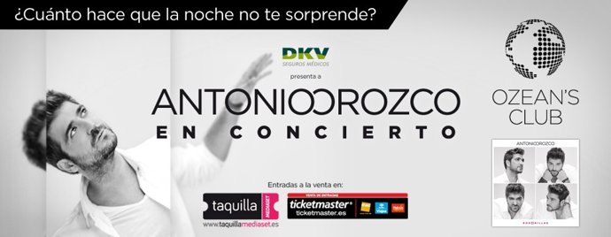 Ozean’s Club de Antonio Orozco aterriza en Los Alcázares el próximo 9 de agosto