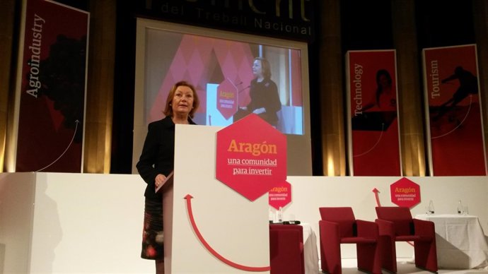 La presidenta de Aragón L.F.Rudi en Fomento del Trabajo